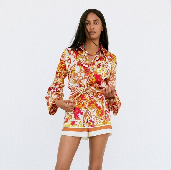 Zara satin blouse size L - Picture 2 of 12